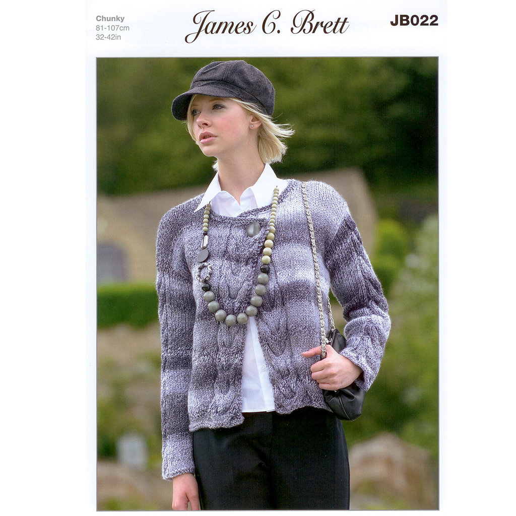 Buy Ladies Cardigan JB022 Knitting Pattern James C Brett Chunky