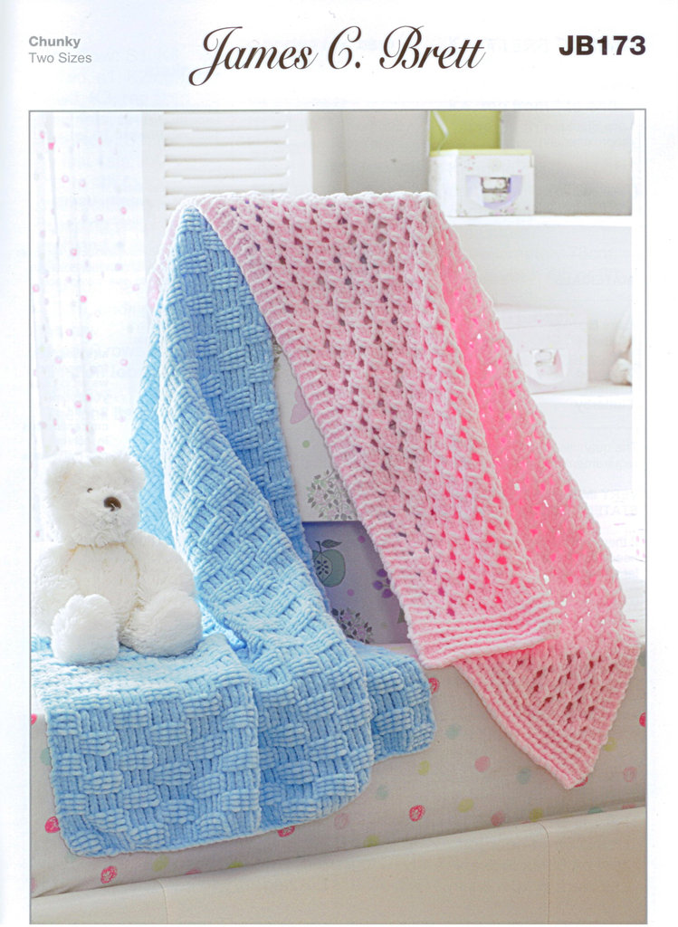 Buy Blankets JB173 Knitting Pattern James C Brett Flutterby