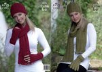 King Cole 3274 Knitting Pattern Hat, Scarves and Gloves in King Cole Baby Alpaca DK
