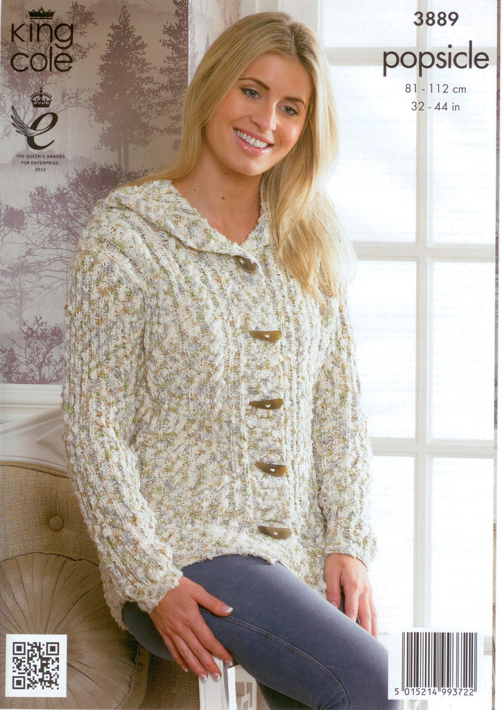 King Cole Popsicle 3889 Knitting Pattern Sweater and Cardigan