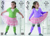 King Cole 3712 Knitting Pattern Girls Ballet Cardigan and Leg Warmers in King Cole Comfort DK