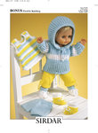 Sirdar 3122 Knitting Pattern Doll's Outfit in Hayfield Baby Bonus DK