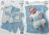 King Cole 3318 Knitting Pattern Sweater, Pants, Romper and Blanket in King Cole Bamboo Cotton DK