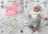 King Cole 3773 Knitting Pattern Dress, Jacket and Hats in King Cole Baby Glitz DK