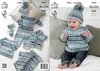 King Cole 4012 Knitting Pattern Baby Set in King Cole Cherish DK