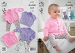 King Cole 4152 Knitting Pattern Baby Cardigans in King Cole Big Value Baby DK
