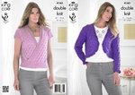 King Cole 4163 Knitting Pattern Sweater and Bolero in King Cole Smooth DK