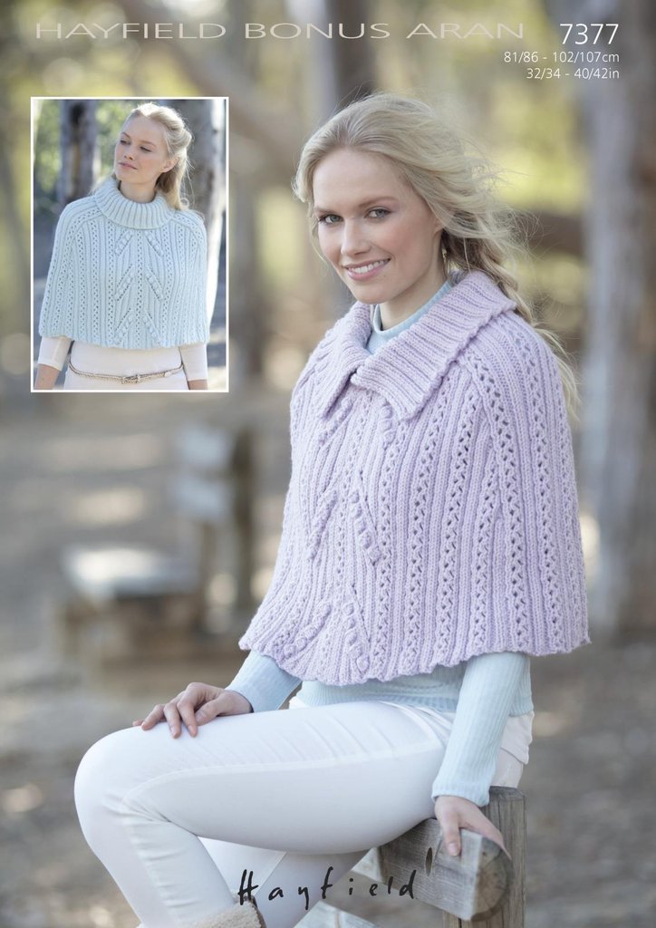 Sirdar 7377 Knitting Pattern Womens Cowl Neck and Collared
