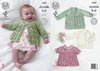 King Cole 4429 Knitting Pattern Baby Matinee Coat, Angel Top and Cardigan in Cottonsoft DK