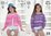 King Cole 4462 Knitting Pattern Girls Sweater and Cardigan in Vogue DK