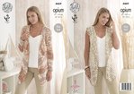 King Cole 4469 Knitting Pattern Ladies Waistcoat and Cardigan in Opium