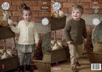 King Cole 4561 Knitting Pattern Childrens Raglan Tunic and Cardigan in Fashion Aran