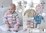 King Cole 4550 Knitting Pattern Babies Cardigan, Gilet and Sweater in DK