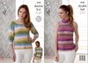 King Cole 4728 Knitting Pattern Womens Raglan Sweater and Sleeveless Top in King Cole DK