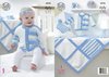 King Cole 4978 Knitting Pattern Baby Jacket Hat Bootees & Blanket in King Cole Big Value Baby 4 Ply