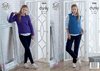 King Cole 4988 Knitting Pattern Womens Cable Sweater and Tank Top in King Cole Big Value Chunky