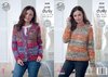 King Cole 5030 Knitting Pattern Womens Cardigan & Sweater in King Cole Big Value Super Chunky Tints