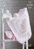 King Cole 5058 Crochet Pattern Easy Granny Blanket Baby Hats and Ball in King Cole Pricewise DK