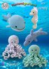 King Cole 9076 Crochet Pattern Toy Octopus Whale Seahorse and Dolphin in King Cole Yummy Chunky
