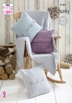 King Cole 5182 Knitting Pattern Blanket and Cushions in King Cole Timeless Chunky