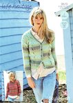 Stylecraft 9570 Knitting Pattern Womens Sweater and Cardigan in Life Heritage Aran