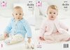 King Cole 5719 Knitting Pattern Baby Round Neck, Collared and V Neck Cardigans in Big Value Baby DK