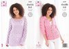 King Cole 5737 Knitting Pattern Womens Cardigan and Sweater in King Cole Cottonsoft DK