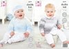 King Cole 5777 Knitting Pattern Baby Cardigans and Hat in King Cole Baby Pure DK