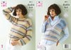 King Cole 5911 Knitting Pattern Womens Top and Sweater in King Cole Beaches DK