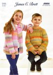 James C Brett JB858 Knitting Pattern Childrens Jacket and A Line Sweater in Marble Chunky