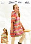 James C Brett JB857 Knitting Pattern Childrens Dresses in James C Brett Marble Chunky