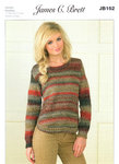 Ladies Round Necked Shaped Sweater JB162 Knitting Pattern