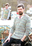 Sirdar Faroe Chunky 9909 Knitting Pattern Male Sweater