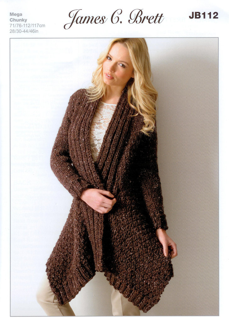 Buy Ladies Jacket JB112 Knitting Pattern Rustic Mega Chunky