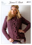 Ladies Sweater JB117 Knitting Pattern Rustic Mega Chunky