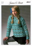 James C Brett JB047 Knitting Pattern Girls Sweater