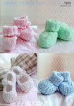 Sirdar Snuggly Tiny Tots DK 1826 Knitting Pattern Bootees and Shoes