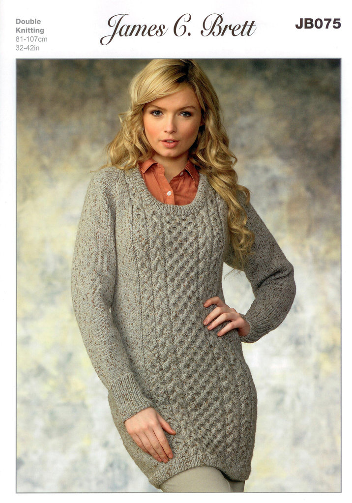 Ladies Sweater JB075 Knitting Pattern James C Brett on Sale