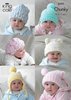King Cole 3391 Knitting Pattern Children's Hats in King Cole Comfort Chunky