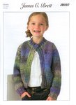 Girls Jacket JB087 Knitting Pattern James C Bett Marble Chunky