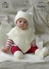 King Cole 3392 Knitting Pattern Babies Hat, Poncho, Bootees & Blanket in King Cole Comfort Chunky