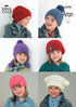 King Cole 3390 Knitting Pattern Children's Hats in King Cole Comfort Aran