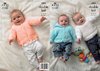 King Cole 3094 Knitting Pattern Sweater, Cardigan and Hooded Jacket in King Cole Baby DK