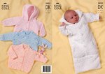 King Cole 2823 Knitting Pattern Sweater, Jacket and Sleeping Bag in King Cole Comfort Baby DK