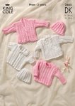 King Cole 2885 Knitting Pattern Cardigans, Sweater and Hat in King Cole Big Value Baby DK