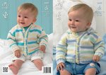 King Cole 3609 Knitting Pattern Babies Cardigans