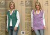 King Cole 3544 Knitting Pattern Waistcoat and Slipover