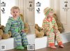 King Cole 3734 Knitting Pattern Onesies and Hat