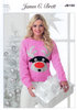 Ladies Rudolph Christmas Sweater JB190 Knitting Pattern