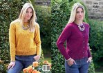 King Cole 3416 Knitting Pattern Sweater & Cardigan in King Cole Big Value 4 Ply